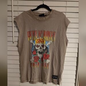 Guns N' Roses Mens Grey Tour Tee Preowned. Size S